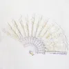 Rose fleur main ventilateur 10 couleurs espagnol dentelle pliant à main danse fête ventilateur 50pcs OOA704119175922