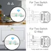 2 Gang 2 way WiFi Smart Light Switch Hidden Diy Module Smart Life/Tuya APP Remote Control Works with Alexa Echo Google Home