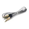 Tyg Braided Flat Car Aux Audio Cable Extended Extracables för Samsung Android Phone PC MP3