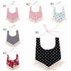 INS Baby Bibs Tassel Newborn Triangle Towels Cotton Infant Saliva Towel Lace Baby Burp Cloths Baby Feeding Cloth Floral 6 Designs DHW2963