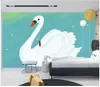 foto de fondo de pantalla personalizado murales 3d fondos de pantalla estrellas habitación de papeles de pared pintados a mano decoración hermoso cielo estrellado de cisne de los niños en casa