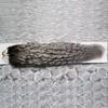 Kinky Curly Micro Loop Human Hair Extensions 100 Remy Human Extensions 100gリングリンク人間の髪銀Grey9317324