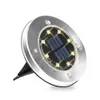 Luce solare interrata a terra per esterni 8 LED impermeabile da giardino Patio Pathway Solar Floor Light Prato luce sotterranea