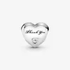 New Arrival 100% 925 Sterling Silver Charm a cuore Grazie Fit Original European Charm Bracelet Fashion Jewelry Accessories263S