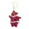 Mini Santa Claus Doll Glittering Sequins Pendant Emulation Lifelike Xmas Tree Plastic Hanging Ornament 6pcs/lot
