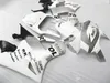 Svart Vit Silver Fairings Set för Honda CBR900RR 2002 2003 CBR954 Fairing Kit 02 03 CBR954RR CBR 954RR QD23