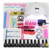 Anicure set escolher 12/10 cores gel polonês base top casaco unha kit 24 w / 48w / 54w uv uv lâmpada lâmpada elétrica manicure manicure manicure art