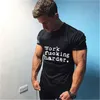 2019 Novos Homens Verão Musculação de Algodão de Manga Curta T Shirt Gyms Camisas de Fitness Masculino Casual Treino Tee Tops Roupas Y19050701