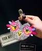 Porte-clés mignon diamant amour oiseau porte-monnaie créatif dessin animé vieille fleur sac porte-clés ornement femme voiture porte-clés MA25A