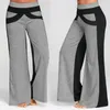 Pantalon de yoga de la mode-été Summer Femme Gym Couleur Pantalon Fitness Colorblock Respirant Pantalon de sport Flexible Couture Pantalon long Pantalon long