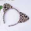 Fascia per capelli in peluche leopardato alla moda Accessori per capelli con orecchio di gatto carino per le donne Copricapo per ragazze Festa di ballo di Pasqua Fantastica fascia per capelli