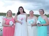 Batı Ülke Şifon Diz Boyu Nedime Elbisesi Bahçe Plajı için Boho Düğün Düğün Bir Çizgi Pileler V Yaka Borsası Booklu