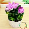 Sahte Çiçek Simülasyon PU Lotus için Buda Malzemeleri Tomurcukları Küçük Saksı Dekoratif Çiçek Bonsai Süsler