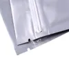 100 pz/lotto (12 cm x 20 cm) borsa a sacchetto termosaldabile a base piatta con chiusura a zip sacchetto di alluminio puro per lo stoccaggio degli imballaggi