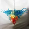 Lampen Kleurrijke Kunst Decor Bloem Italië Fancy Handgeblazen Murano-stijl Glazen Kroonluchter Modern Festival LED Hanger Verlichtingsarmaturen Kristallen Kroonluchters LR884