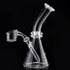 Kuvars Mini Bongs Beher 5 Inç Düz Konik Papatya Kase Banger Çiviler Bireysel Kara Kutu Su Borusu Dab Rig Inline 343