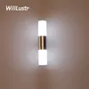 Minimalistische LED-Wandleuchte, Acryl-Edelstahl-Spiegellampe, Hotel, Restaurant, Badezimmer, Garderobe, Ankleidezimmer, Waschtischleuchte