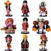 Buona qualità 9 PCS Set One Piece Decorazione modello ufficio Action Figures PVC Anime Toys Giocattoli bambola giapponese Cartoon Spedizione gratuita