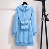 Fashion-Sexy Party Casual Work Hooded Dresses Fashion High Quality Luxury Designer Long Sleeve Franch Style Dresses Long Hoodie for Women