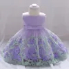 Hochwertige Kinder Tutu Geburtstag Prinzessin Party Kleid für Mädchen Infant Spitze Kinder Brautjungfer Elegantes Kleid für Mädchen Baby Mädchen Kleidung 6-18 Mt