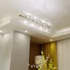 Dandelion LED lustres de cristal Firework Pendant Light Ilha do floco de neve Candelabro por loja Foyer Sala de jantar Casa de banho Quarto Sala