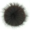 Echte Pompons Zubehör 13-14 cm DIY Splitter Fuchs Waschbären Pelz Pom Poms Bälle Natürliche Pompon Für Hüte Taschen Schuhe