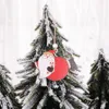 Décorations de Noël arbre créatif père Noël bonhomme de neige ange peint pendentif en bois 21