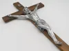 Hankroi 165 Inch Wall Wood Cross Crucifix Hand Painted Resin body of Christ on Carbonized Wood Cross4973870