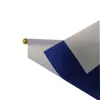 Finland vlag 21x14 cm polyester hand zwaaien vlaggen Finland land banner met plastic vlaggenmasten