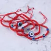 Handgeweven armband Lucky Kabbalah Red String Thread Hamsa Armbanden Blauw Turks Boze Oog