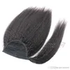 vmaeブラジルのキューティクルアラインド100g 120gの爪クリップキンキーポニーテールバージンヘアピースホーステールラップ人間の髪のポニーテール