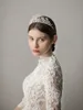 Vintage mariage couronne de mariée diadème perle d'eau douce bandeau argent étoile accessoires de cheveux bijoux bande coiffure princesse reine strass