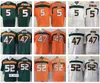 Miami Hurricanes College 52 Ray Lewis Jersey Men Orange Green White 5 Andre Johnson Michael Irvin Football Jerseys University Stitched