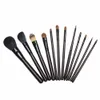 12st högkvalitativa sminkborstar Set Powder Contour Blush Face Kabuki Brush Eye Make Up Brush get Get Hår Kosmetiska verktyg med en Bag1780854