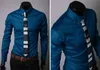 Men's Dress Shirts Mens Business Large Size Slim Dark Twill Casual Shirt Long Sleeved for Male M-5XL