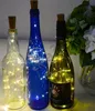 2M 9 color Lamp Cork Shaped Bottle Stopper Light Glass Wine LED Copper Wire String Lights For Xmas Party Wedding Halloween 50pcs T1I1025