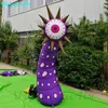 Store Theme Decorations Inflatable Cannibal Flower 3m Height Air Blow Plant Tree With Eyeball For Concert Stage And Party