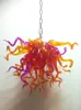 100% soprado CE UL Borosilicate Murano vidro Dale Chihuly Arte Corredor iluminação de cristal Pendant Chandelier