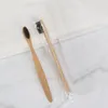 Slim Neck Bamboo Toothbrush Wholesale Eco friendly Wooden Bamboo Toothbrush Oral Care Black Head F2919