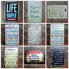 Retro Metal Tin Sign Kitchen Bathroom Family Romantic Poetry Metal Painting Bar Pub Cafe Home Restaurant Decor Vintage Tin Signs DBC DH2592