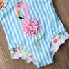 Nowa dziewczynka urocza bikini One Piece Tassel Swimodwear Floral Swimsuit Cartoon Bird Kid Kąpiec Księżniczka Toddler Beachwear6719863