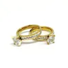 10 pz/lotto fascia in acciaio inossidabile anello grande zircone strass di cristallo donne taglia da 6 a 11 gioielli regalo di nozze