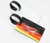 DHL 200PCS Sublimation Blank Bagagebags Tillbehör Gullig nyhet MDF Trä Skraj Travel Bagage Label Straps Väska Bagagelappar