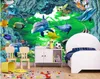 3D Custom Modern Photo Wallpaper Mural Painting Dolphin Dream Undersea World Childr voor Woonkamer Slaapkamer TV Achtergrond Home Decor Papier