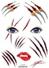 Maquillage du visage Autocollant Spécial Étanche Visage tatouage Jour du Crâne Mort Visage habiller Halloween Autocollants De Tatouage Temporaire GB1178