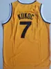 NCAA Jugoplastika Yugoslavia European #7 Toni Kukoc Jersey Yellow Mens Stitched Toni Kukoc Basketball Jerseys Shirts S-XXL fast Shipping