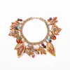 Jóias Presentes moda- Designer colorido diamante Maple Leaf Boho Womens Charme pulseiras de Natal para Mulheres Meninas Atacado