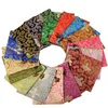 10 sacchetti in broccato di seta cinese con fiori jacquard, con coulisse, grandi sacchetti regalo di Natale, sacchetti per bomboniere, sacchetti per imballaggio in stoffa