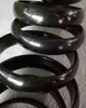 58-62mm Vintage Chinese 100% Natural Grade Black Jade Gems Bracelet Bangle A21212f