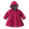 China Baby Girl Toddler Warm Fleece Winter Pea Coat Snow Jacket Suit Abbigliamento Rosso/Rosa